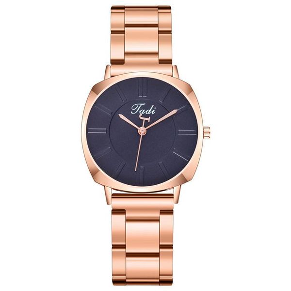 

wristwatches 2021 rushed real women's watch europe and america alloy steel strip fashion spot, Slivery;brown