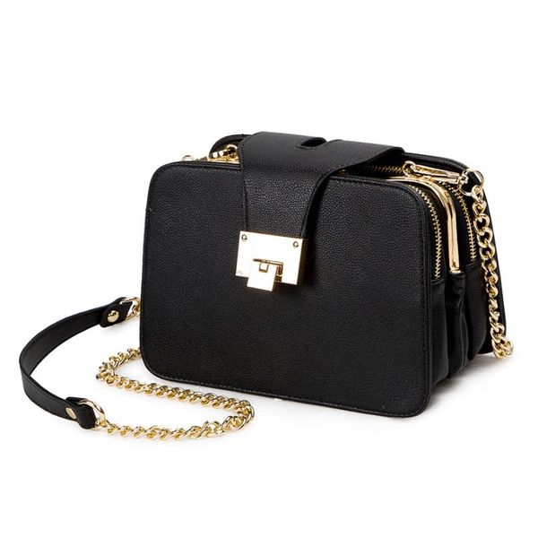 

evening bags 2021 spring fashion women shoulder bag chain strap flap designer handbags clutch ladies messenger with metal buckle