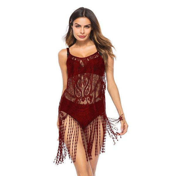 

casual dresses enlu women dress strappy stretchy package can be seen through bodycon hollow out mini short tassel club, Black;gray