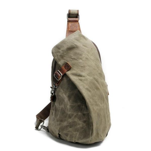 

school bags waterproof batik chest bag retro male canvas shoulder diagonal casual