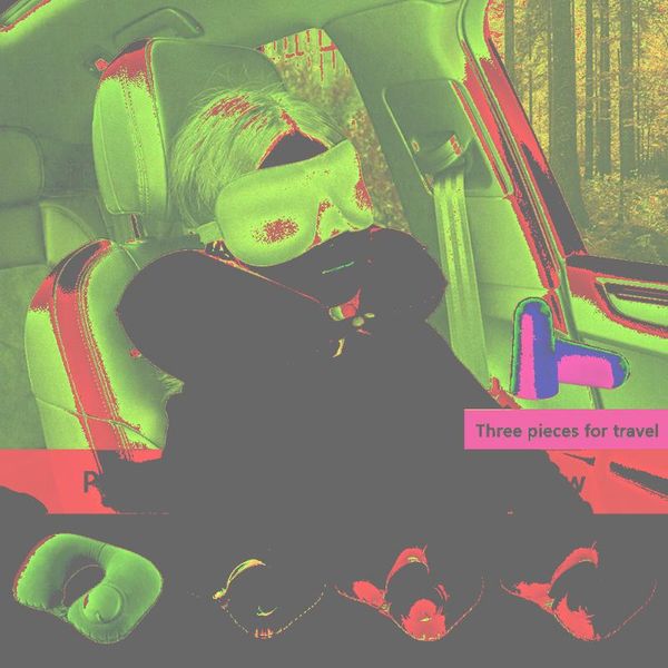 

seat cushions ervical spine natural latex pillow inflatable neck with sleep mask earplugs bag for car plane train travel