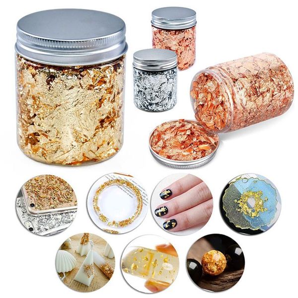 

other arts and crafts candle nail art broken gold leaf handmade diy materials glitter glinding resin deco paper handicraft party decoration