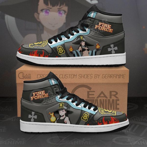 

fire force maki oze sneakers custom anime shoes
