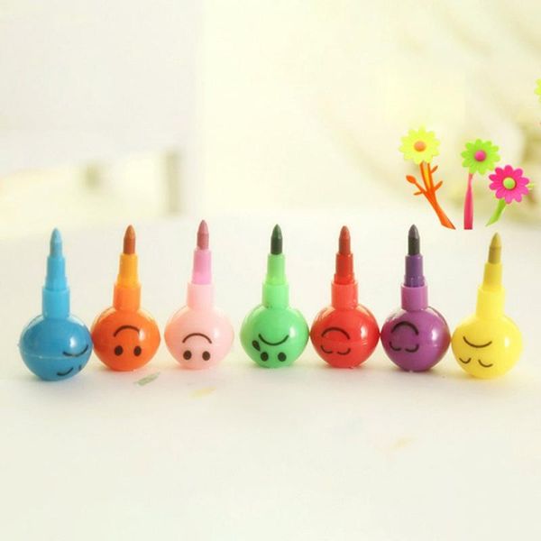 

party favor 7 color children kids crayon oil pastel drawing school office wax pen