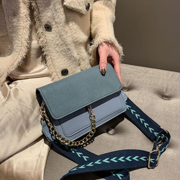 

evening bags shoulder bag crossbody for women luxury chain handbag purse all-match wide strap fashion pu leather
