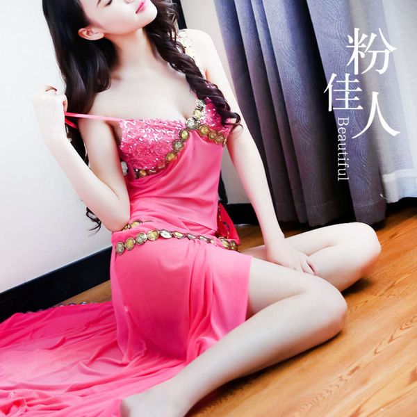 

super skirt chiffon thin transparent suspender perspective long nightdrs ethnic dance slit underwear 8434, Black;white