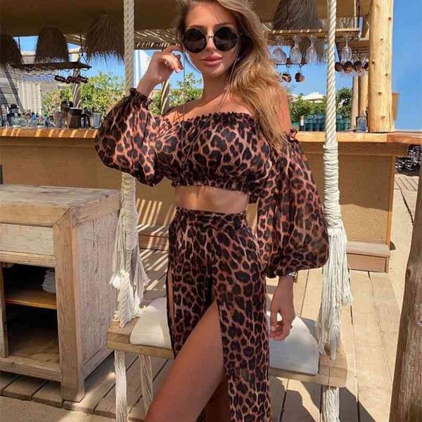 

women's beach 2pcs bikini cover-ups swimsuit off shoulder high waist dresss ladies swimming cover up bathing suit 210722, White;black