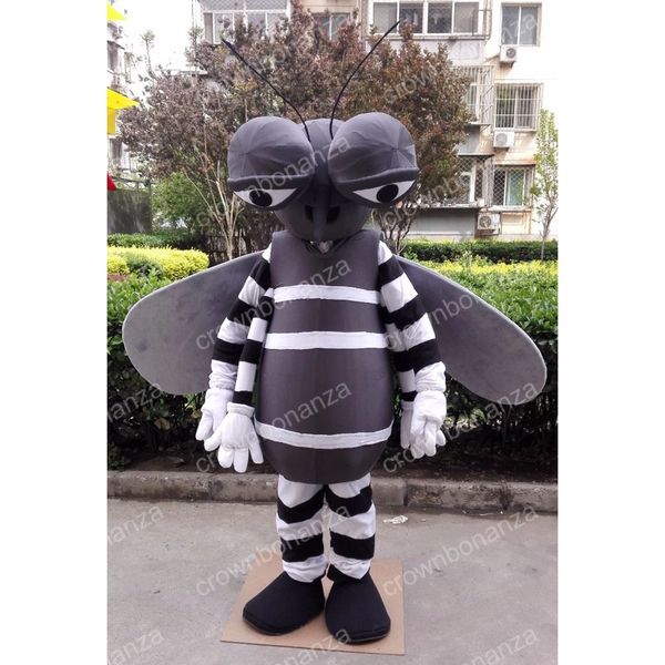 Halloween-Maskottchen-Kostüm mit grauer Mücke, hochwertiges Cartoon-Anime-Thema, Charakter für Erwachsene, Weihnachten, Karneval, Geburtstag, Party, Outdoor-Outfit