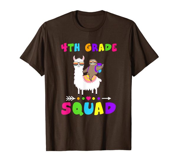 

team 4th grade squad teacher t-shirt 1st day of school, White;black