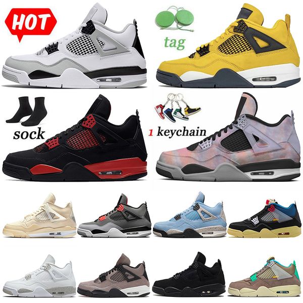 

high 4s 4 men women basketball shoes zen master university blue white oero shimmer black cat fire red thunder pure money metallic purple gre