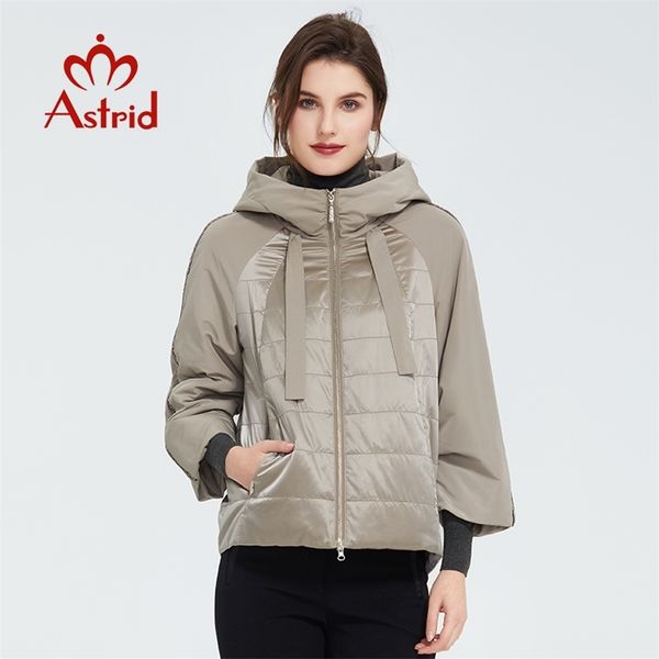 

astrid spring coat women outwear trend jacket short parkas casual fashion female warm thin cotton zm-8601 210918, Black
