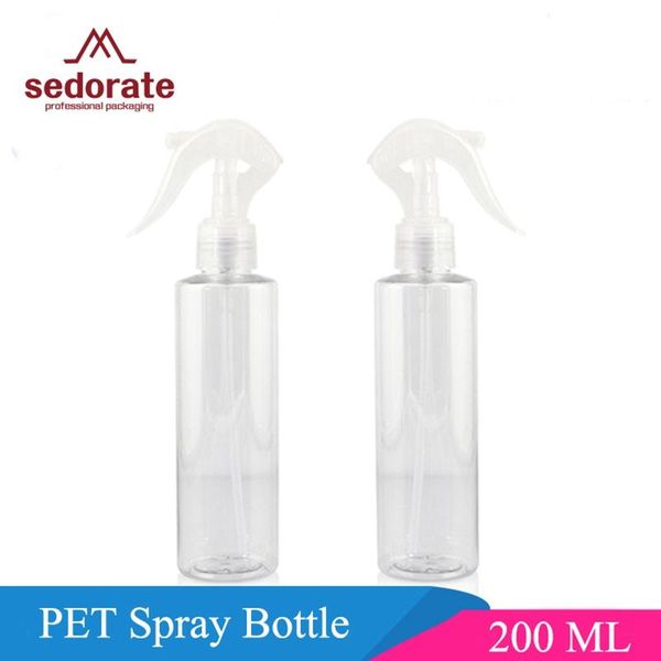 

storage bottles & jars sedorate 30 pcs/lot 200ml handle spray bottle for cosmetic makeup container pet plastic mist automizer jx020