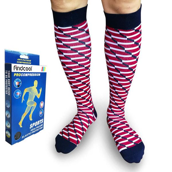 

sports socks findcool professional compression running stockings high-quality marathon quick-dry bicycle for me women, Black