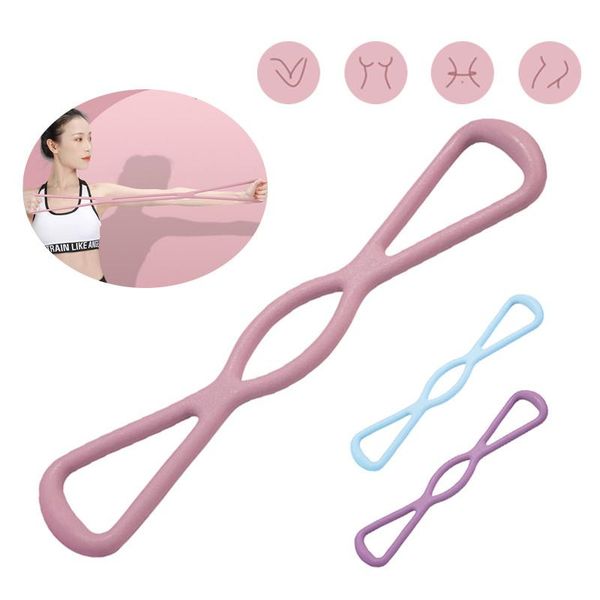 

resistance bands yoga fitness tpr 8 word chest expander pull rope workout muscle training elastic for exercise
