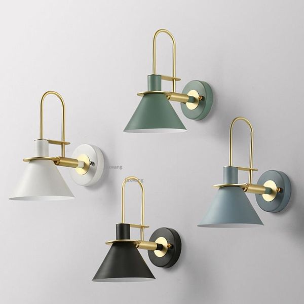 

wall lamp nordic led living room decoration dining macaron style light fixtures loft corridor aisle sconces