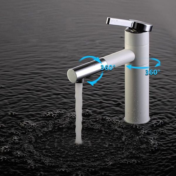 

bathroom sink faucets wholesale and retail solid brass baking finished basin faucet cold water mixer tap white vanity deck mount taps