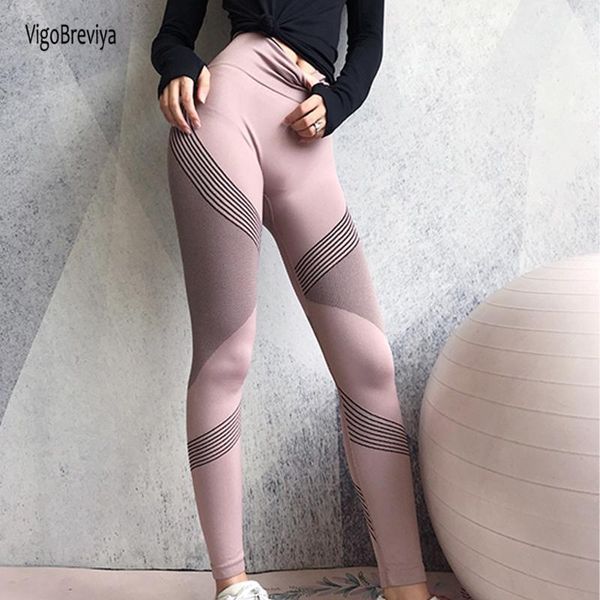 

vigobreviya seamless belly control yoga pants elastic high waist compression sports workout running gym fitness leggings outfits, White;red