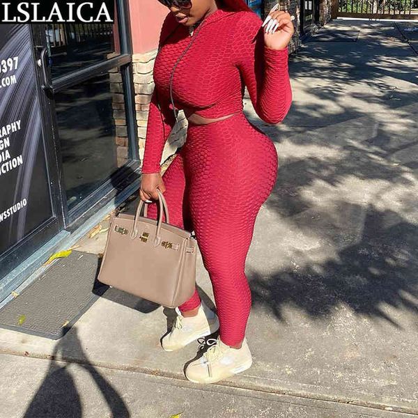 

tracksuit women fashion solid exposed navel two piece set hooded collar casual streetwear skinny dresy damskie 210520, White