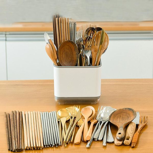 

kitchen tableware chopstick drain storage box cutlery drainer spoon fork knife shelf holder household rack arrivals bottles & jars