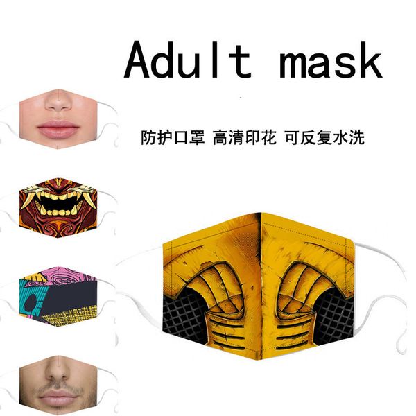 

cotton pm2.5 filter cartoon pattern digital hanging ear adjustable mask