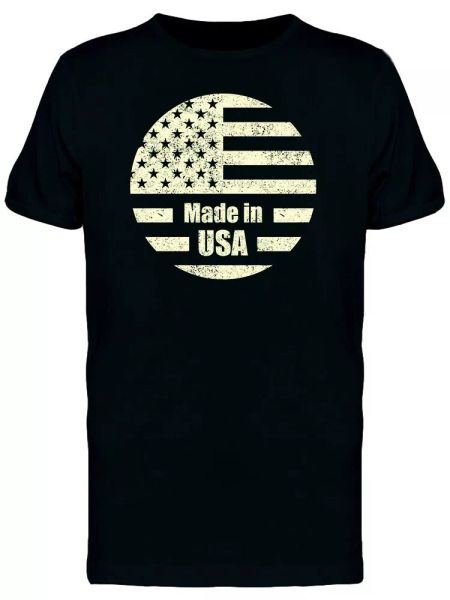 

chalked made in usa men's tee -image by shutterstock, White;black