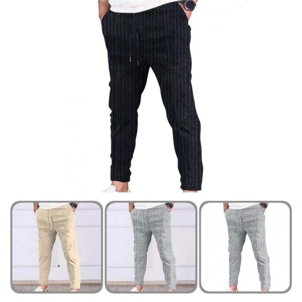 

men's pants men all match casual skin-frineldy slim autumn trousers male for school, Black