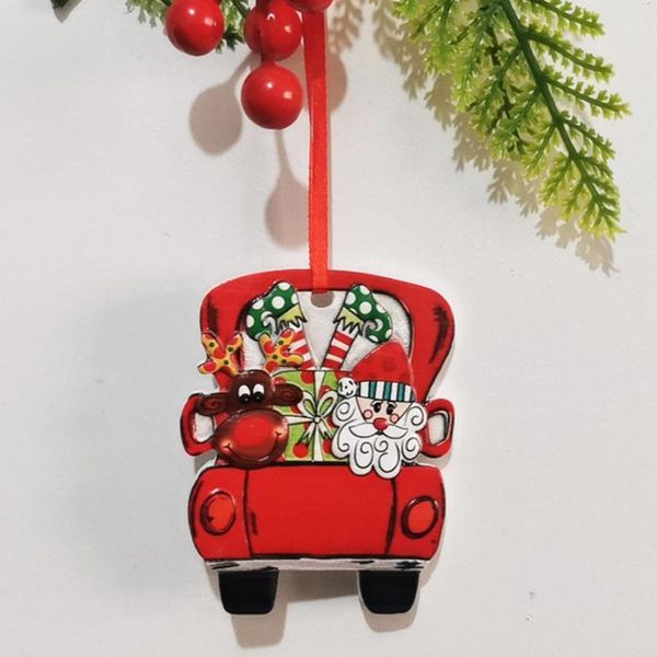 

decorative objects & figurines 2022 christmas ornament pendant car statue handmade santa rag doll diy wood crafts ornaments