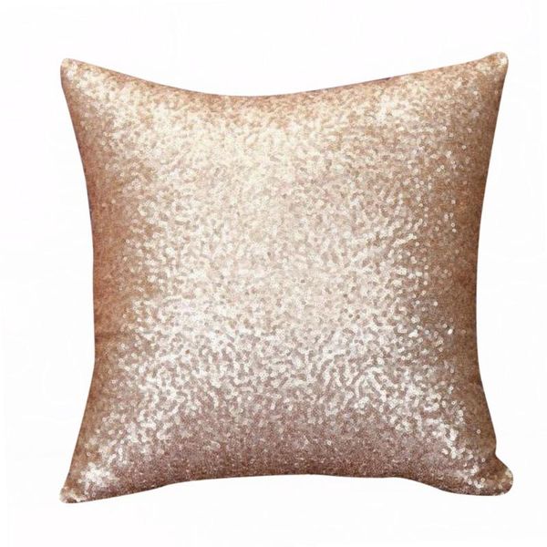 

pillow case 40-40cm pillowcase solid glitter silver sequins bling throw cafe home decor cushion cover decorative h5