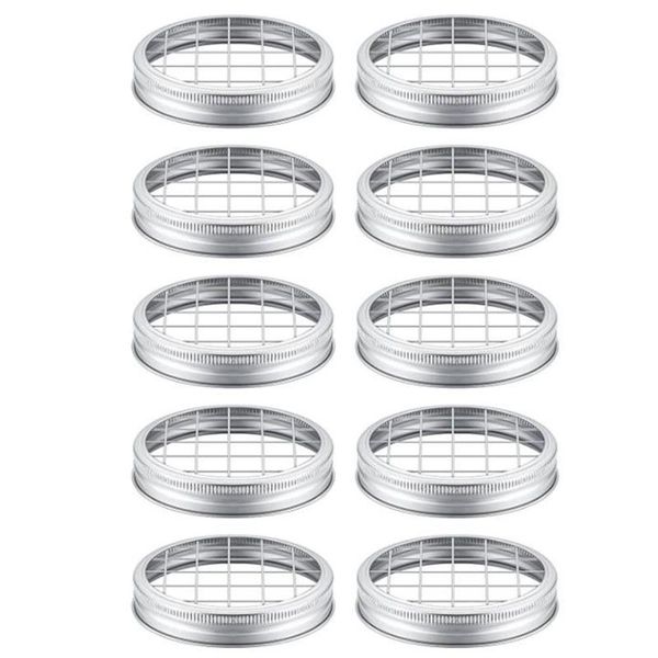 

kitchen storage & organization 10 sets mason jar frog lid insert flower organizer with grids for wide mouth