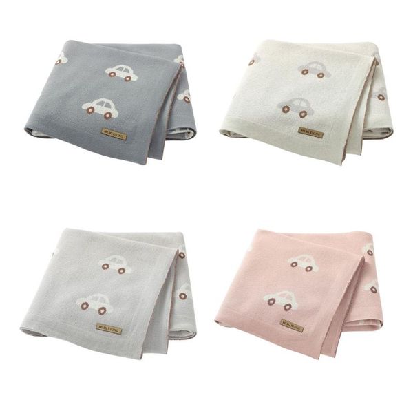

blankets & swaddling baby blanket knitted born swaddle wrap soft toddler infant bedding quilt n7me