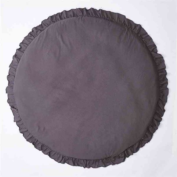 

children's baby game blanket lace solid color crawl pad cart airable cover room decoration drop 210702