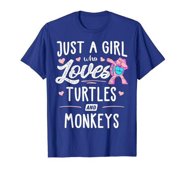

Just A Girl Who Loves Turtles And Monkeys Gift Women T-Shirt, Mainly pictures