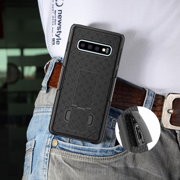 

cell phone mounts & holders 2 in 1full body protect hard pc case for galaxy s21 plus a51 with holster belt clip dropproof ultra a71