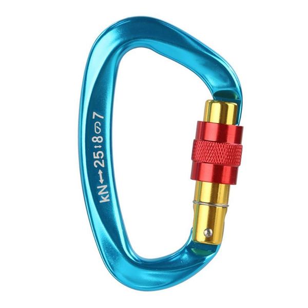 

cords, slings and webbing delivery carabiner rock climbing automatic lock d-type quick buckle fixed hanging aluminum nut backpack
