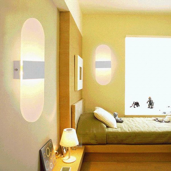 

led wall light ac110v220v indoor lighting home bedroom bedside lamp living room kitchen balcony aisle corridor mirror front