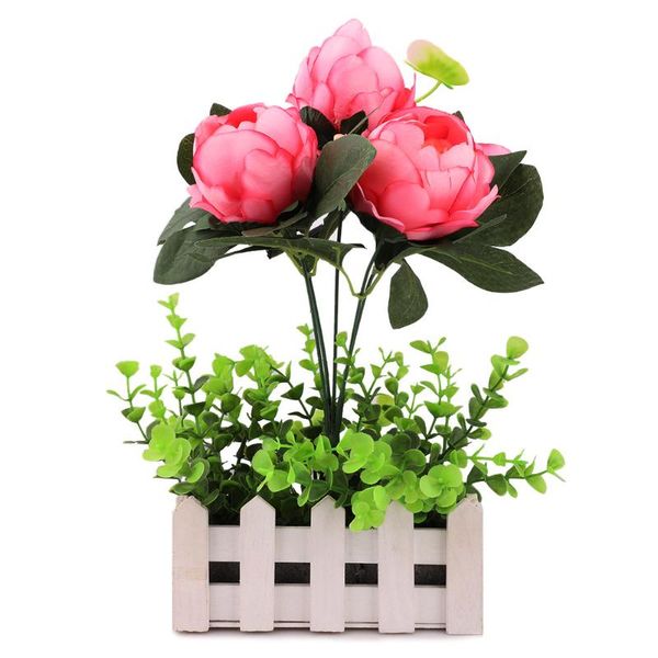 

big head silk peony artificial flowers bouquet real touch fake wedding party supplies indoor home garden decoration decorative & wreaths