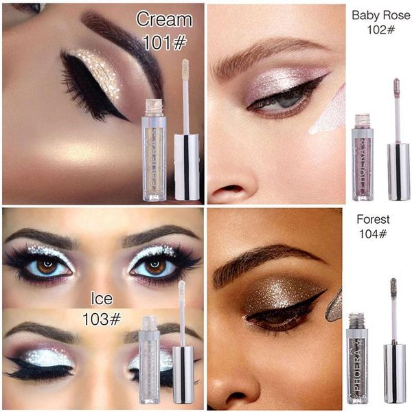 

eye shadow 12 color diamond metal shimmer glow glitter single liquid eyeshadow makeup pigment beauty cosmetics 2 pcs tslm1