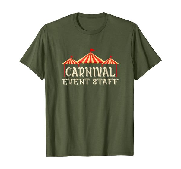 

funny carnival event staff t-shirt amusement park t-shirt, White;black