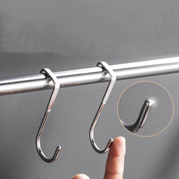 

durable practical metal hanger basket hanging s-type organizer door hooks home storage s-hook rack & rails