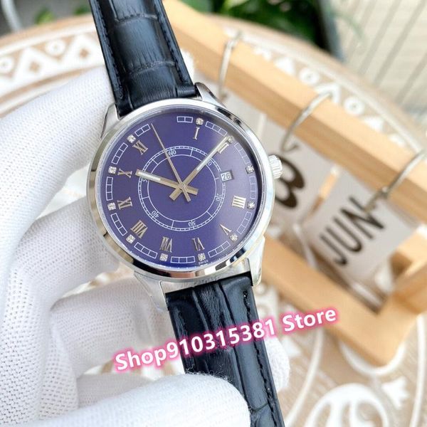 

wristwatches fashion sapphire stainless steel geometric diamond watch automatic mechanical men watches male roman number clock 42mm, Slivery;brown