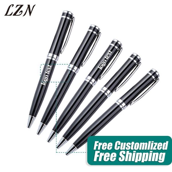 

ballpoint pens lzn 10pcs a lot roller metal pen for business writing office supplies material stationery customlized text/logo, Blue;orange