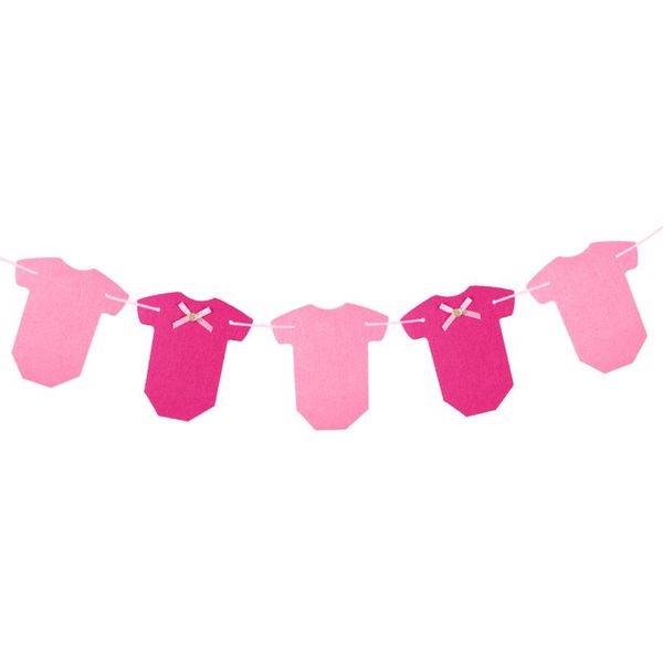 

wall stickers 3 meters infant girls birthday banners bowknot t-shirt garland string flags baby room ry decoration for kid girls'