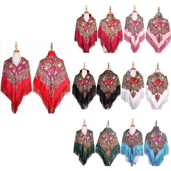 

scarves autumn and winter warm shawl ethnic style printed fringed square scarf cotton travel shade shawls bandanscarves muslim hijab, Blue;gray