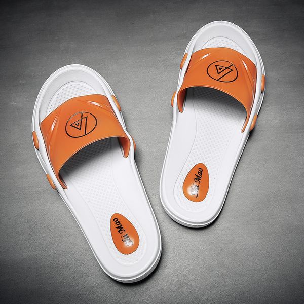 

size eur 40-45 2021 fashion summer mens slippers youth student slides black grey white light blue orange designers flip flops code: 96-1953