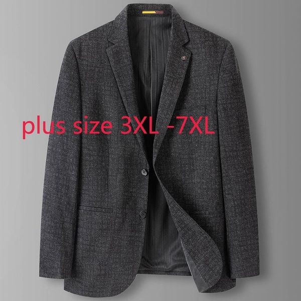 

men's suits & blazers arrival fashion suepr large autumn winter men coat casual suit single breasted plus size 3xl-7xl, White;black