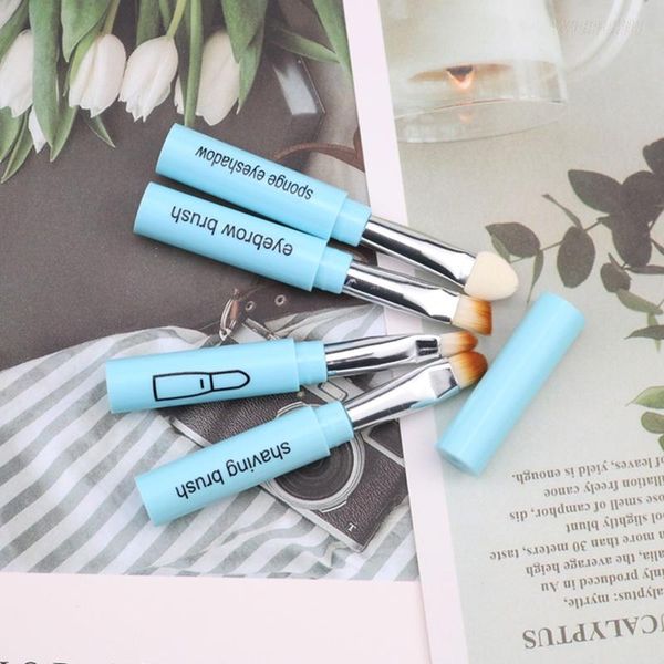 

makeup brushes 4 in1 portable retractable brush for eyeliner eyeshadow plastic handle