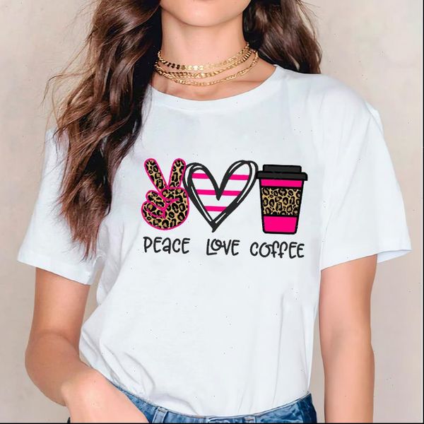 

coffee love fashion graphic 90s womens t shirt style summer autumn print tee, White