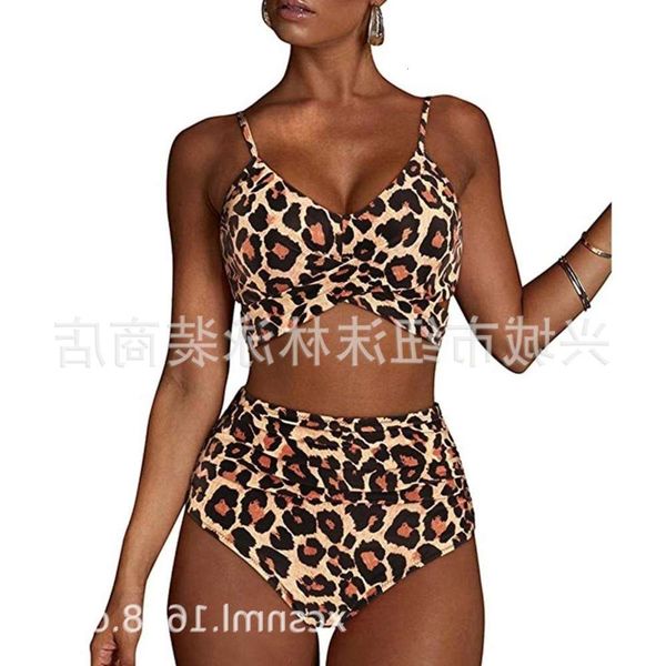 

digital printing women's beach resort 3-point split bikini swimsuit, White;black