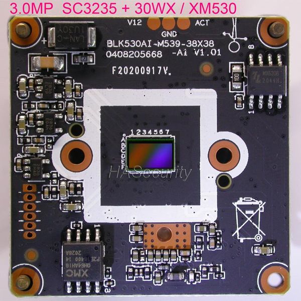 

h.265 ai 3.0mp 1/2.7" sc3235 cmos sensor + 30wx ( xm530 / ipc530 ) cctv ip camera pcb board module (optional parts) cameras