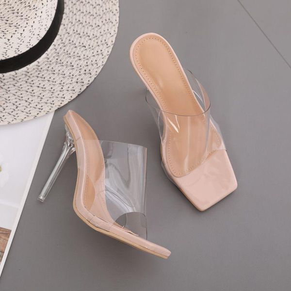 

sandals transparent crystal thin super high heel sandal style 35-42 5 color in, Black